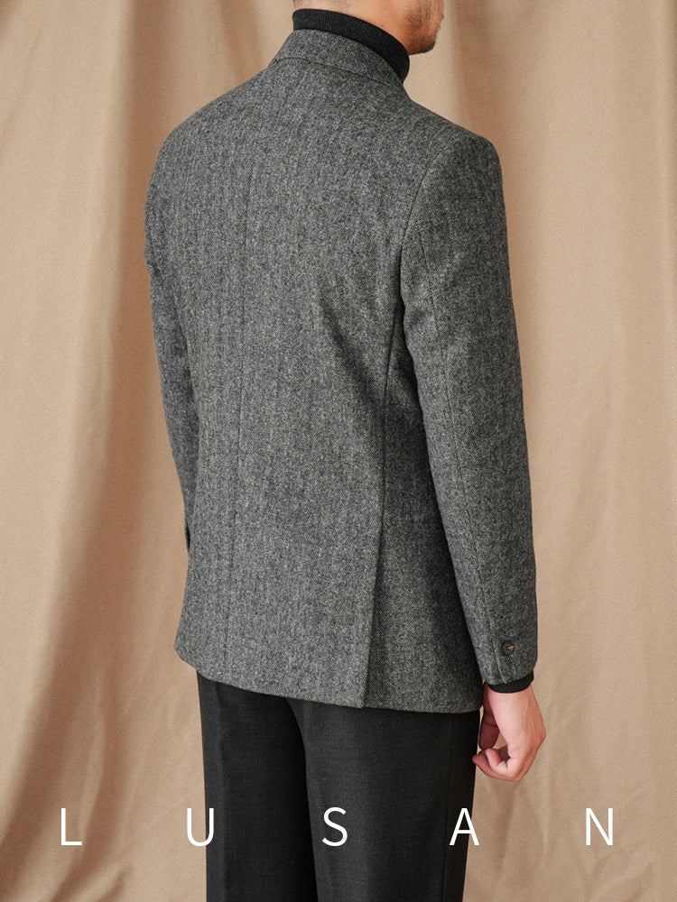 Wool Herringbone Suit