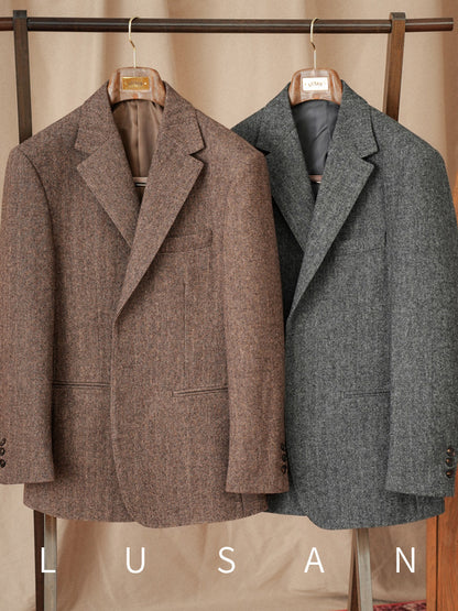 Wool Herringbone Suit