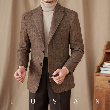 Wool Herringbone Suit