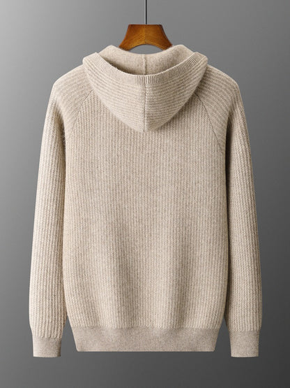 Wool Hooded Cardigan
