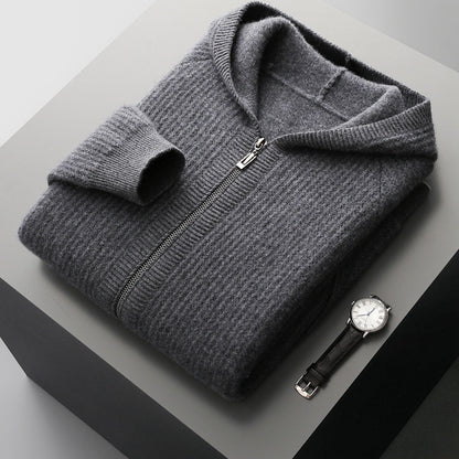 Wool Hooded Cardigan