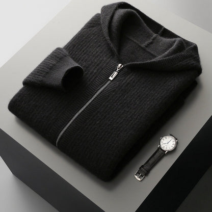 Wool Hooded Cardigan