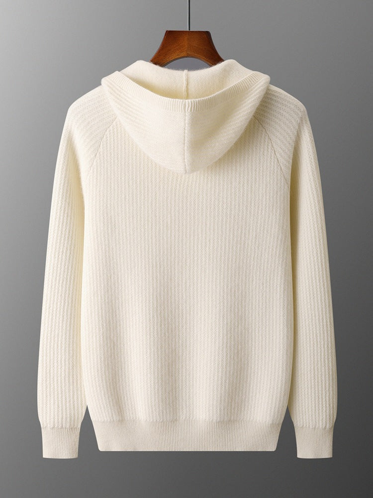 Wool Hooded Cardigan