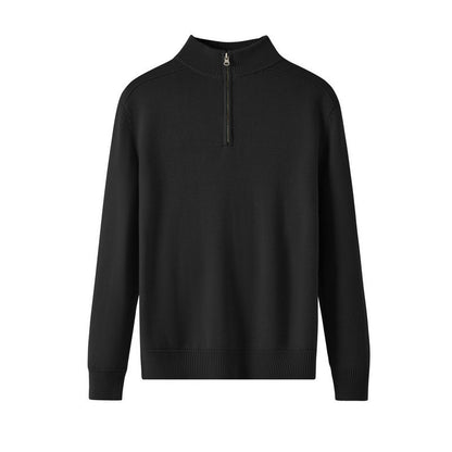 Wool long-sleeved polo shirt