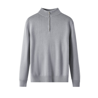 Wool long-sleeved polo shirt