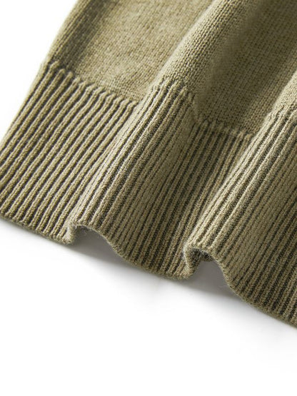 Wool long-sleeved polo shirt
