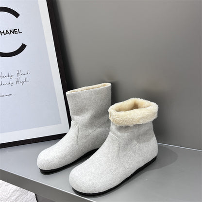 wool snow boots