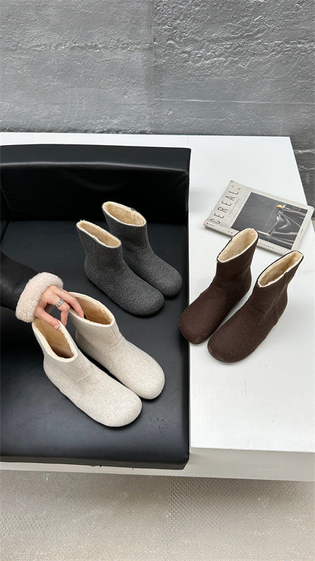 wool snow boots