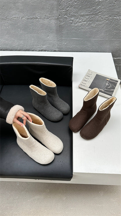 wool snow boots