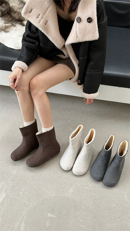 wool snow boots
