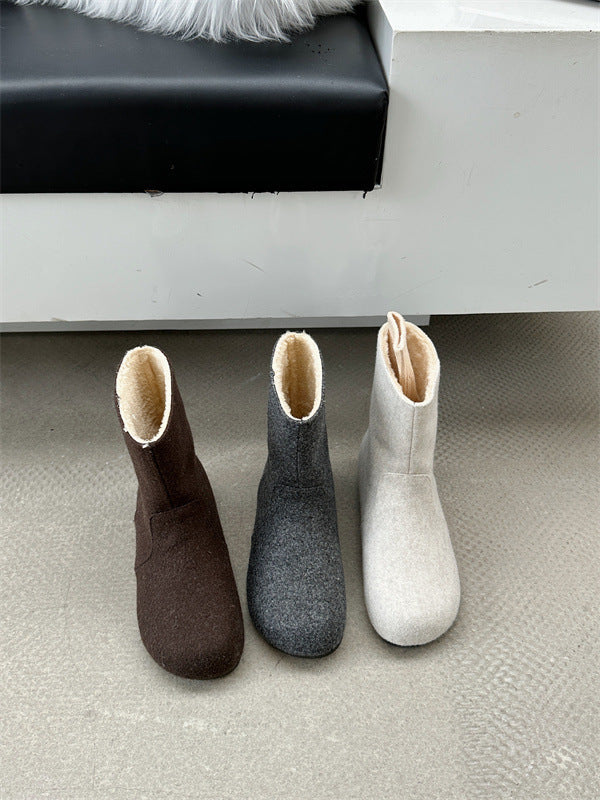 wool snow boots