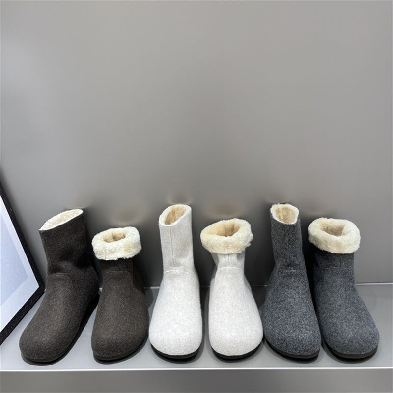 wool snow boots