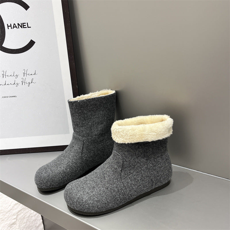 wool snow boots