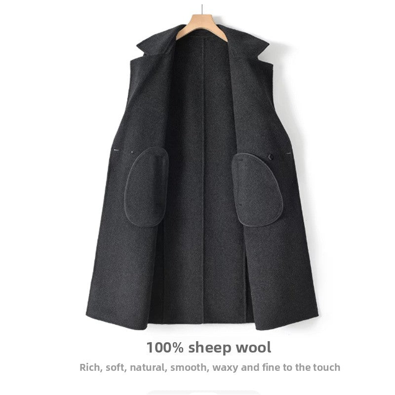 Wool Woolen Coat Windbreaker