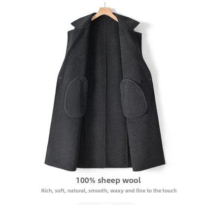 Wool Woolen Coat Windbreaker