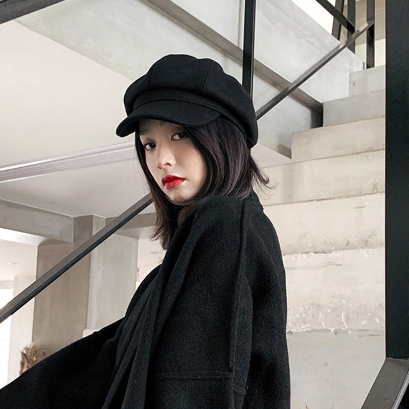 Woolen beret hat