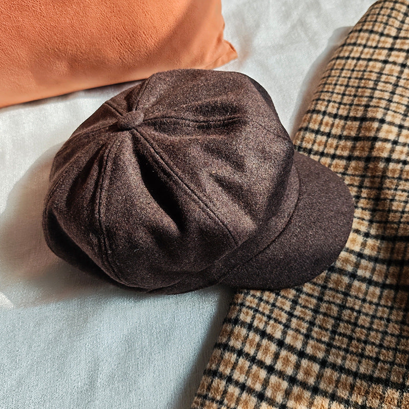 Woolen beret hat
