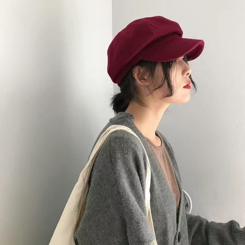 Woolen beret hat
