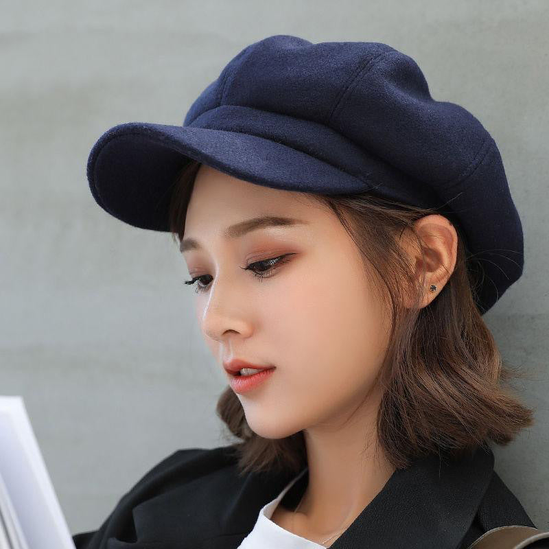 Woolen beret hat