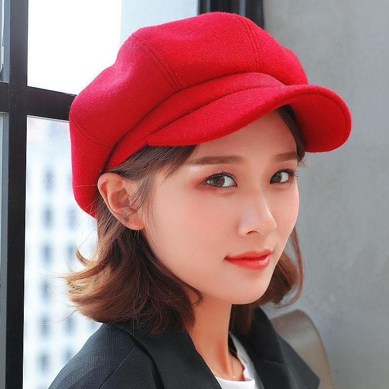 Woolen beret hat