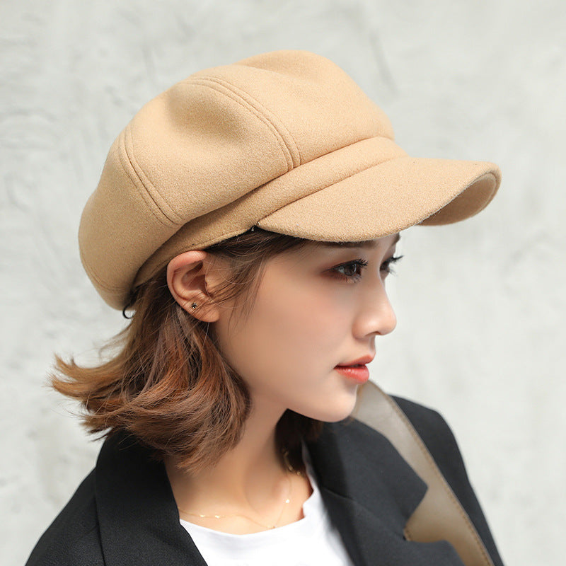 Woolen beret hat