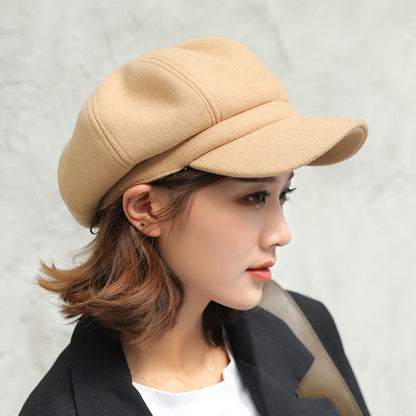 Woolen beret hat