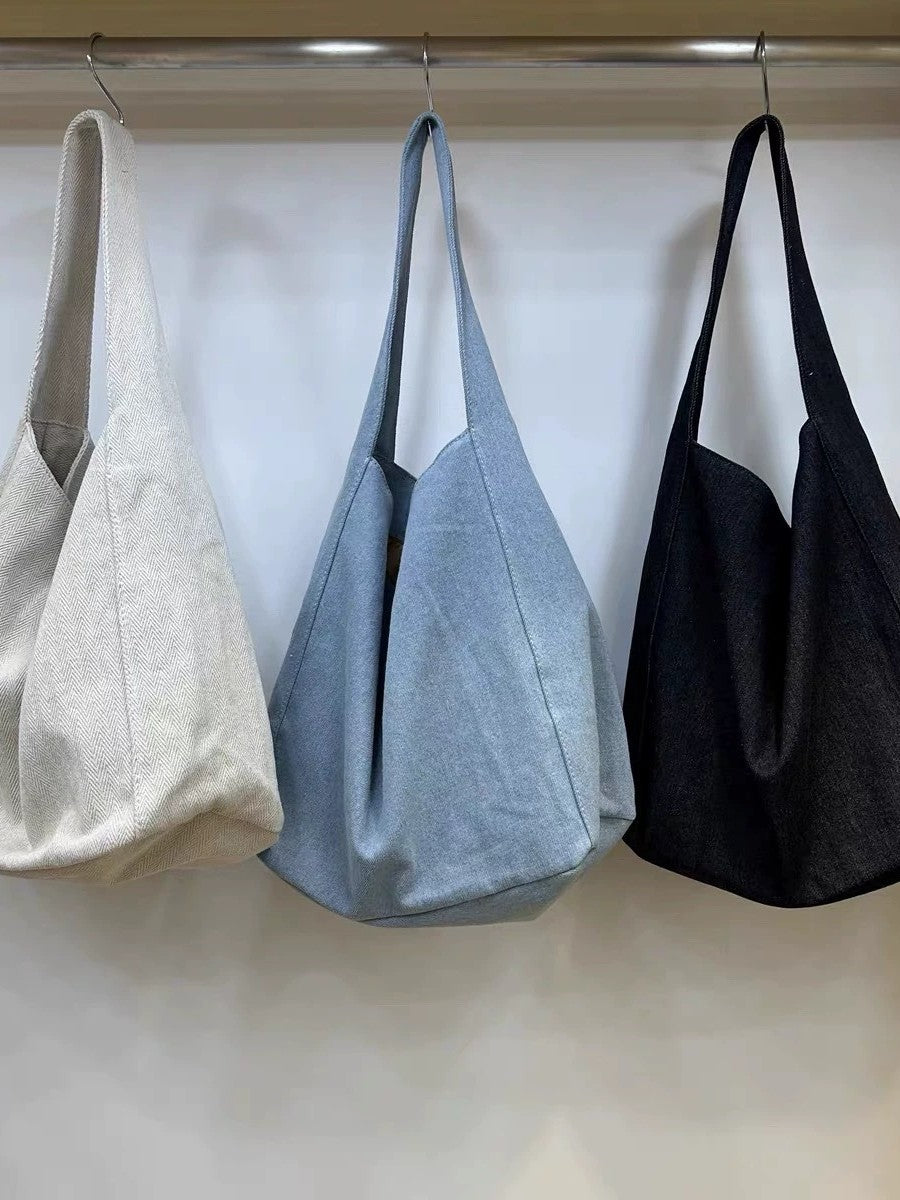 Woolen material large capacity lazy style commuter shoulder bag