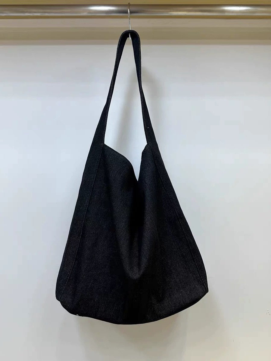 Woolen material large capacity lazy style commuter shoulder bag