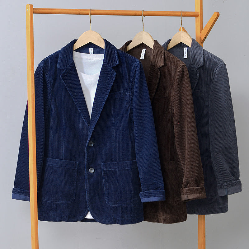 Woolen twill suit jacket