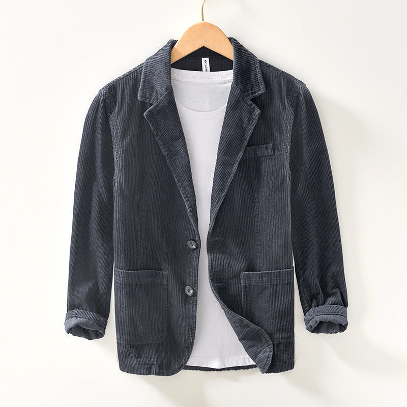 Woolen twill suit jacket