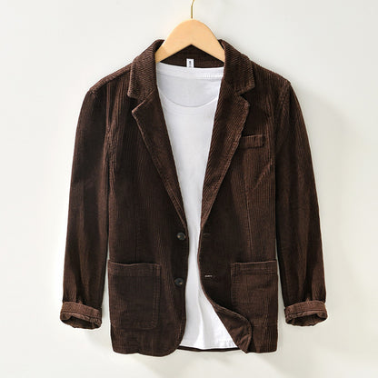 Woolen twill suit jacket