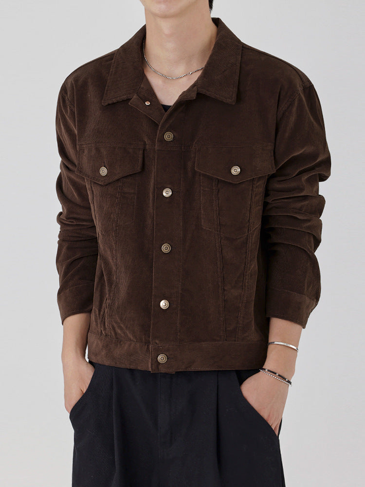 Work Jacket Loose Lapel Top