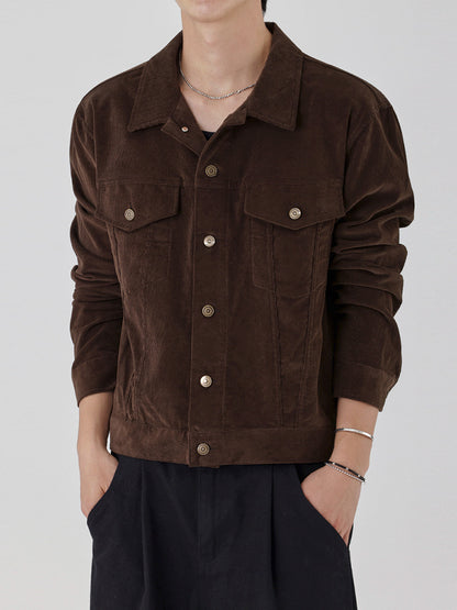 Work Jacket Loose Lapel Top