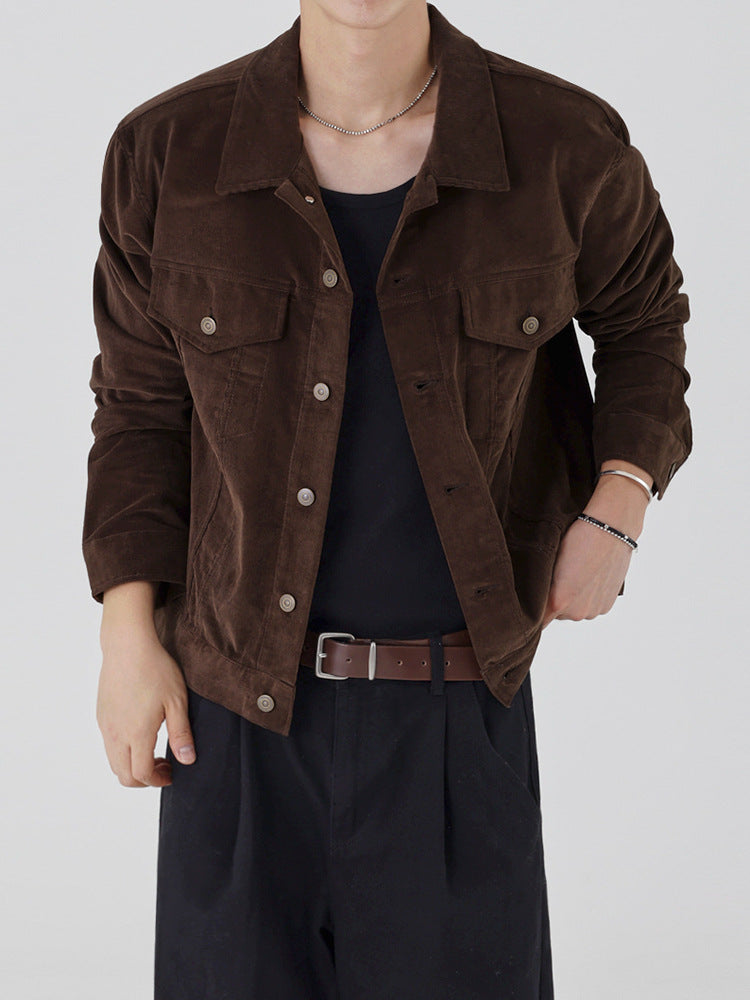 Work Jacket Loose Lapel Top