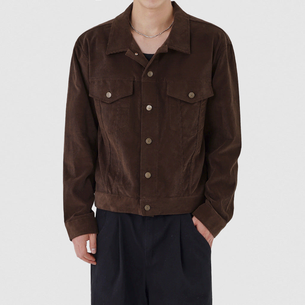 Work Jacket Loose Lapel Top