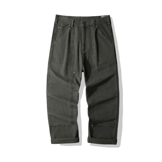Workwear Canvas Trousers with Reinforced Knees