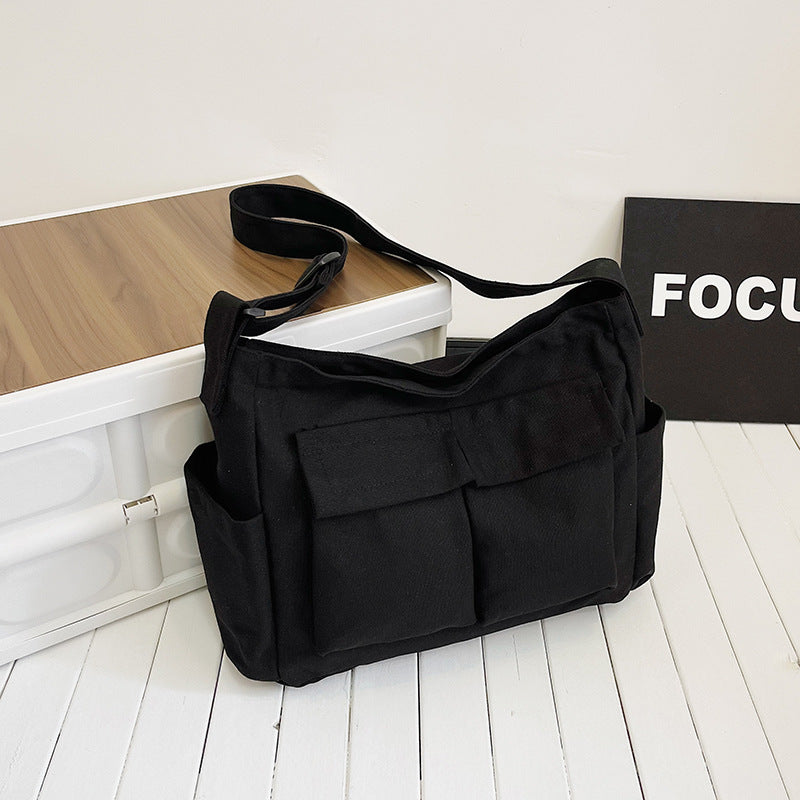 Workwear Style Canvas Tote Bag with Adjustable Strap