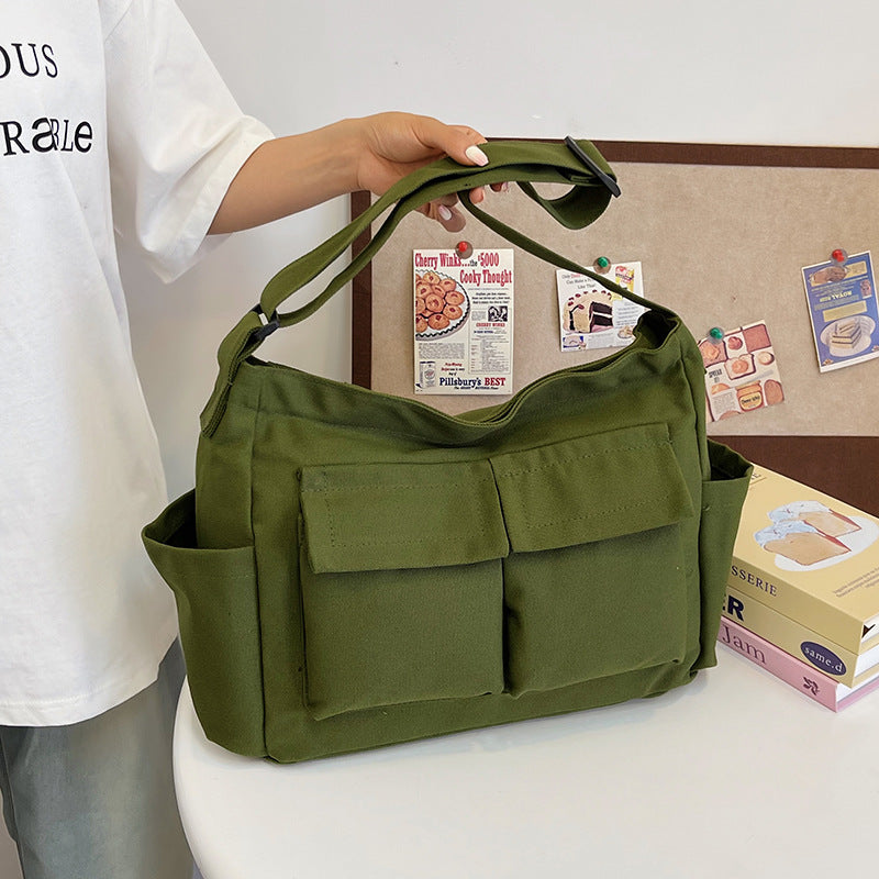 Workwear Style Canvas Tote Bag with Adjustable Strap