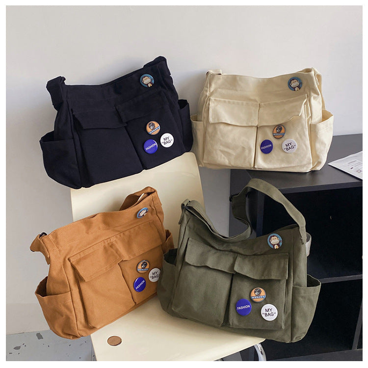Workwear Style Canvas Tote Bag with Adjustable Strap
