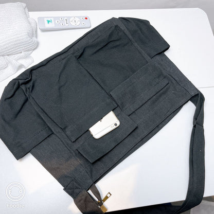 Workwear-style women's shoulder bag