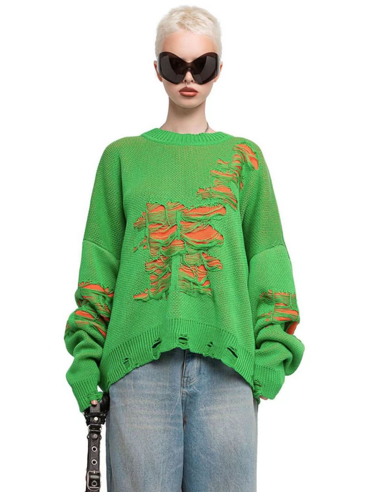 Worn-out woolen women's clothing