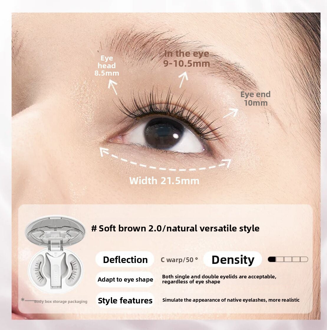 WOSADO Magnetic False Eyelashes Natural Look