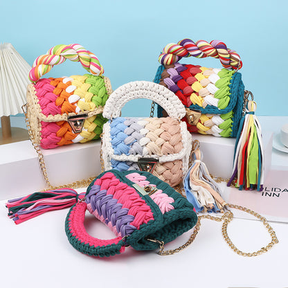 Woven Chain Crossbody Bag