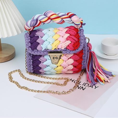 Woven Chain Crossbody Bag