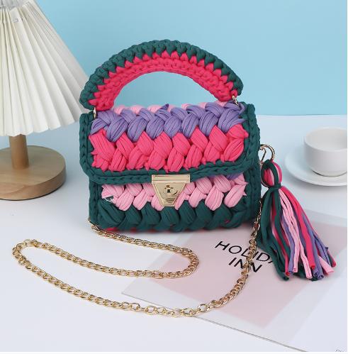 Woven Chain Crossbody Bag