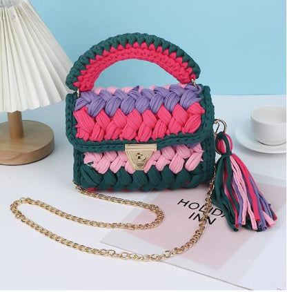Woven Chain Crossbody Bag