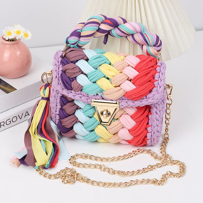 Woven Chain Crossbody Bag