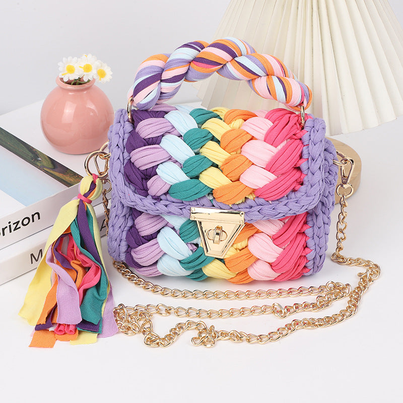 Woven Chain Crossbody Bag