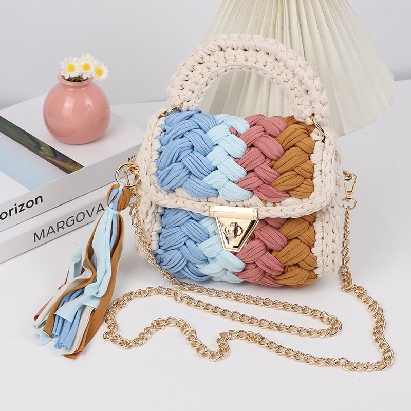 Woven Chain Crossbody Bag