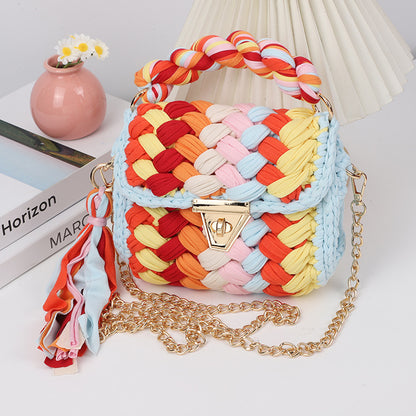 Woven Chain Crossbody Bag